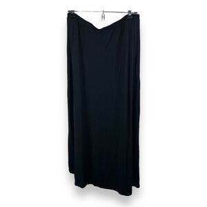 Large Bobeau Black Maxi Skirt Stretch Opaque  Goth Classic Fall